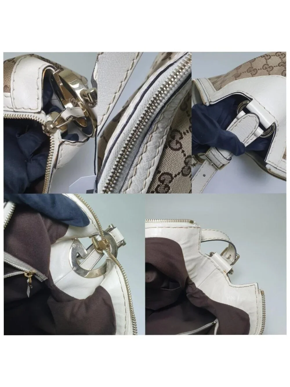 Authentic Gucci GG Canvas Abbey Hobo Shoulder Bag